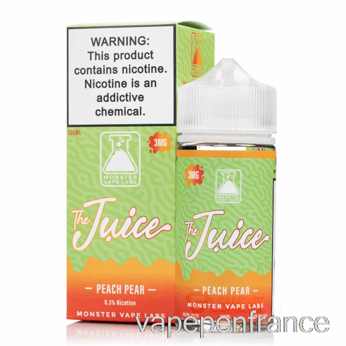 Pêche Poire - Le Jus - 100ml 6mg Stylo Vape